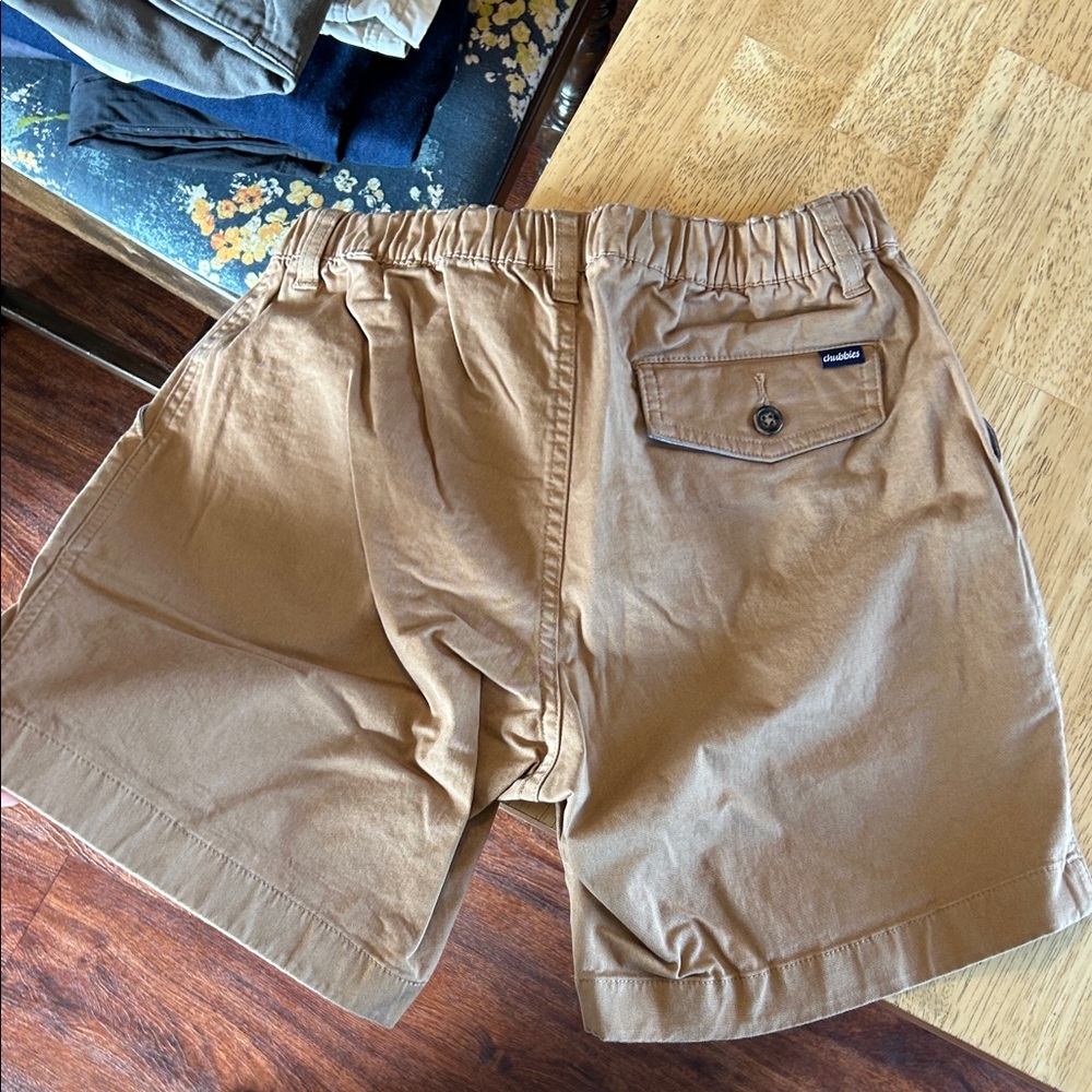 Chubbies Men’s Flat Front Tan Elastic-Waist Shorts